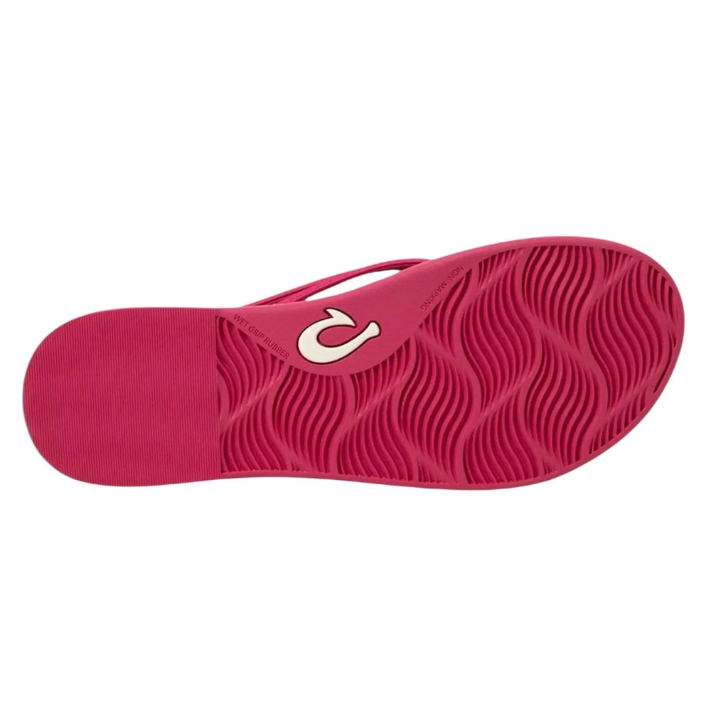 OluKai Pink “Plumeria” ‘AKA Knotted Strap Flip Flop Sandals Thong, Sz 8 NWT - Picture 4 of 8